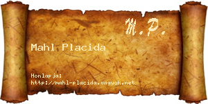 Mahl Placida névjegykártya